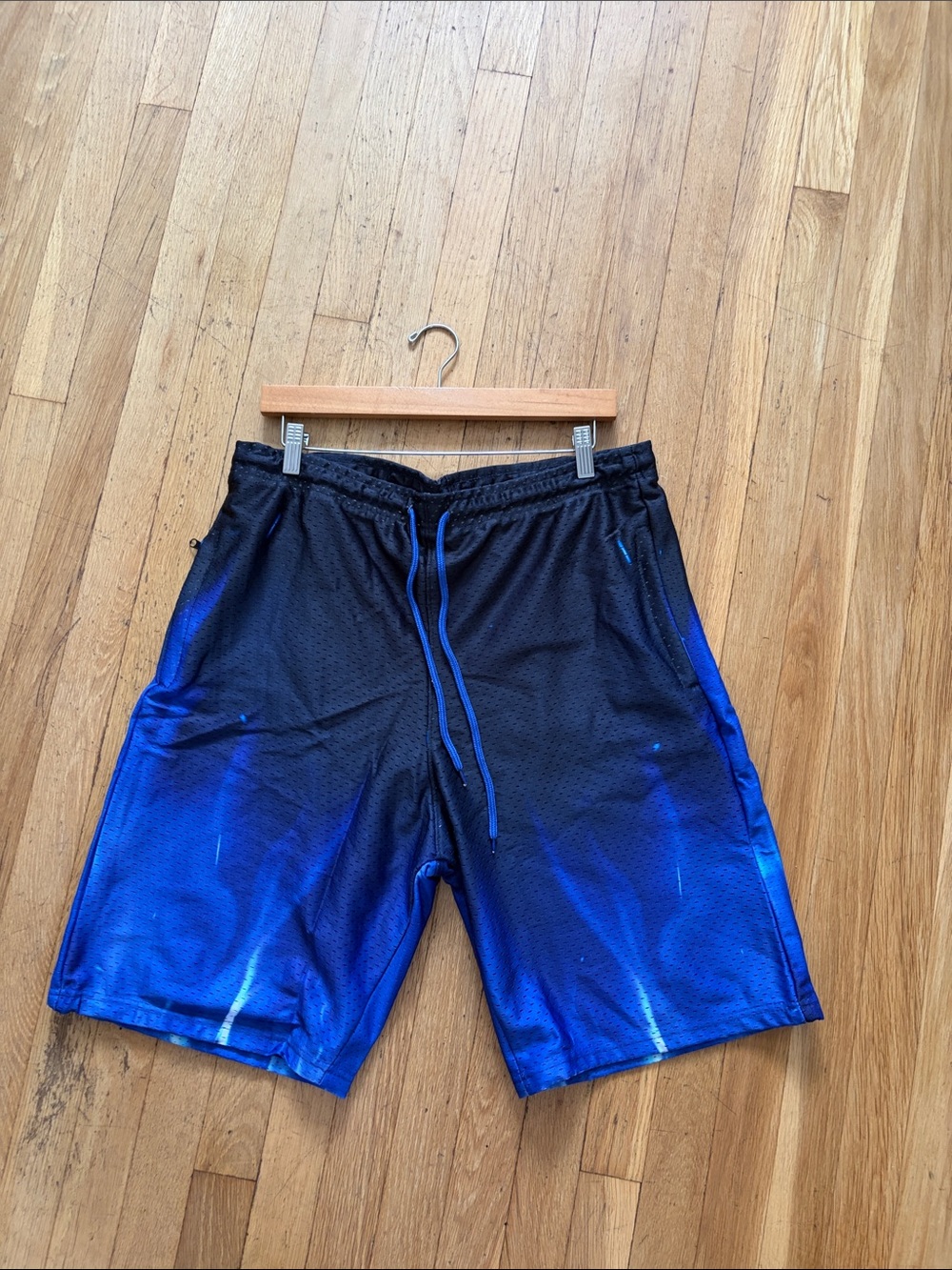 Men's Blue Gradient Athletic Shorts